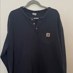 Carhartt Men's Long Sleeve Dark Tee with Buttons